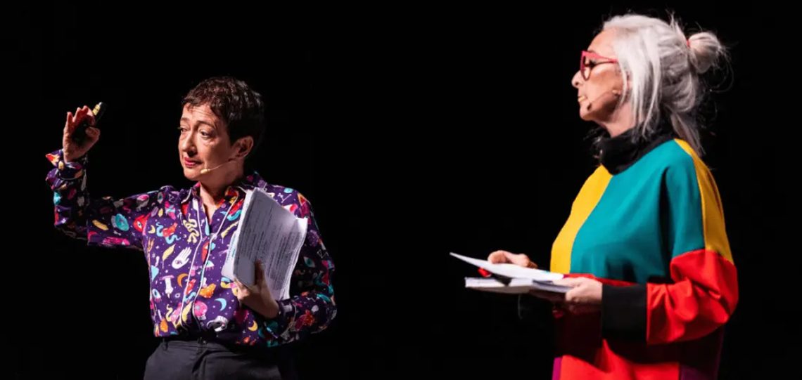 María Guerra y Mariola Cubells presentan 'Señoras y Señoras' en el Kulturgune de Tafalla