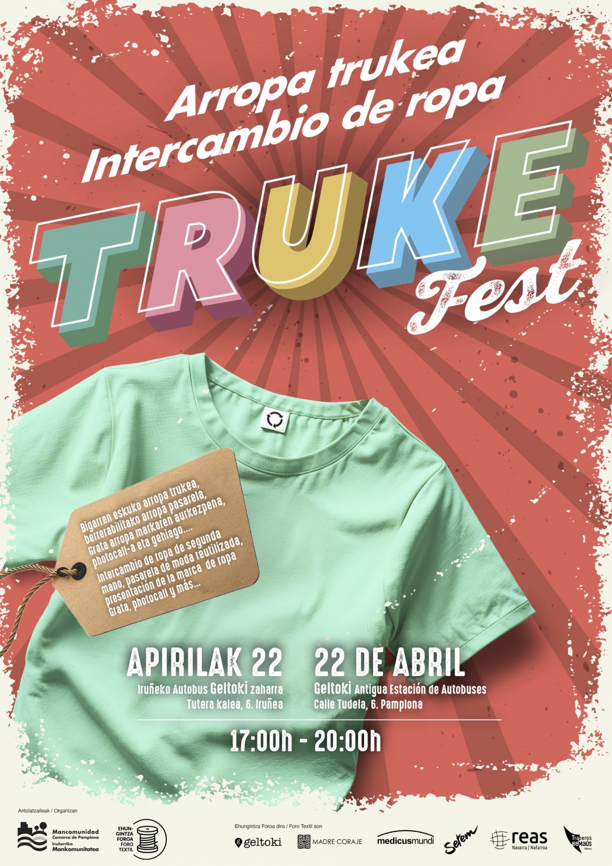 La fiesta de intercambio de ropa Truke fest incorporará por primera vez el comercio justo en su desfile en Pamplona