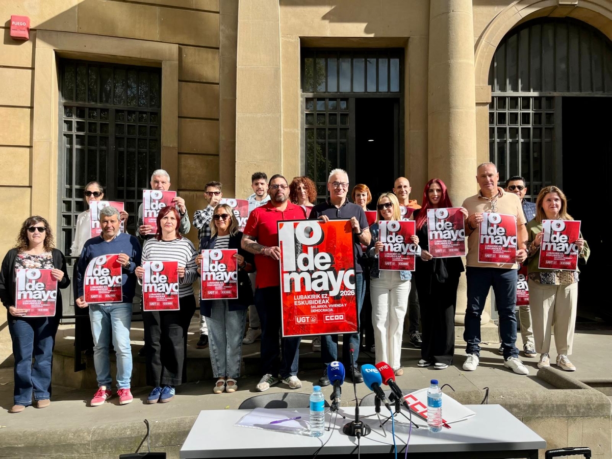 UGT y CCOO salen a la calle el Primero de Mayo bajo el lema 'Derechos, no trincheras'