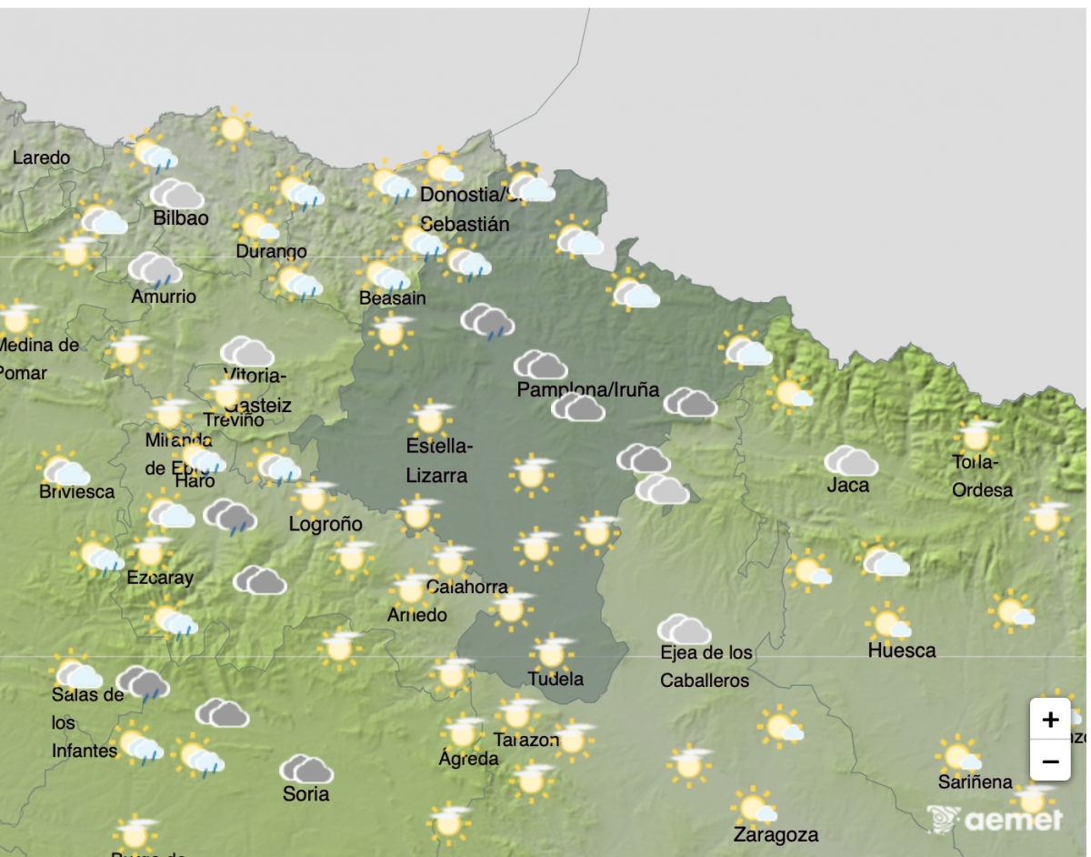 El tiempo para este 24 de abril en Navarra: viernes nublado con posibles tormentas en el Pirineo