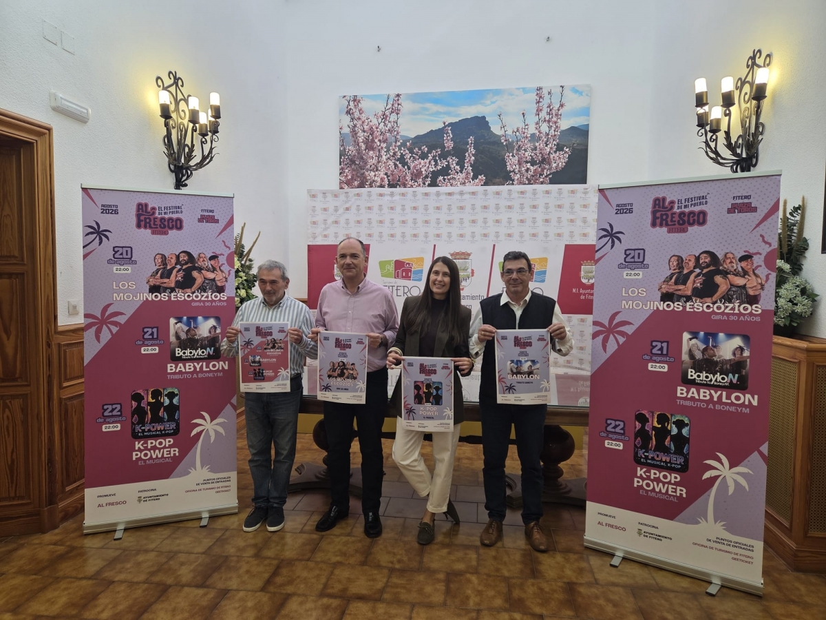 Mojinos Escozíos, un tributo a Boney M y K-Pop Power concierto de  'Al Fresco' de Fitero este agosto 