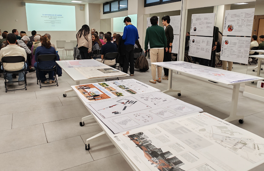 Estudiantes de Arquitectura diseñan la regeneración urbana de Santa María la Real con un enfoque en las personas