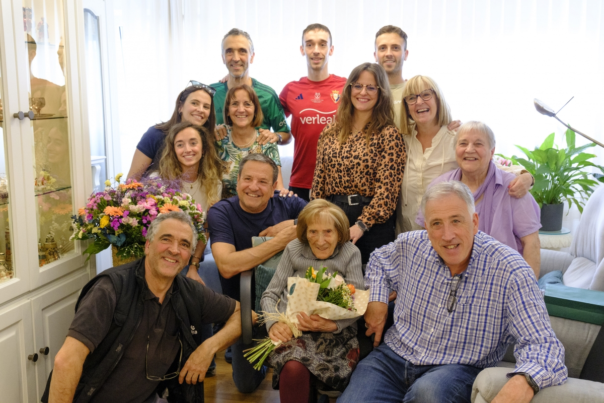 La Comarca de Pamplona tiene una nueva centenaria: Jerusalén Balda, nacida en la calle Jarauta hace cien años justos