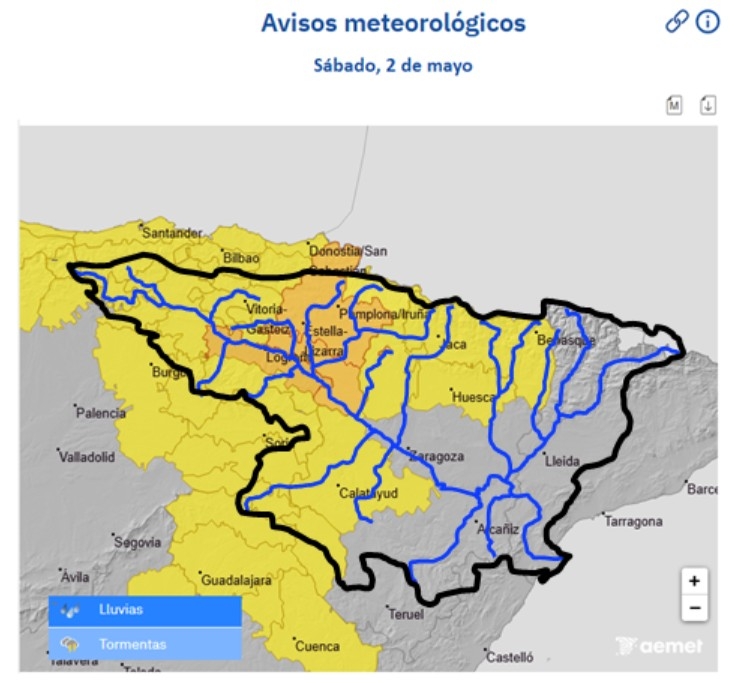 La CHE alerta por riesgo de crecidas en barrancos y ríos 