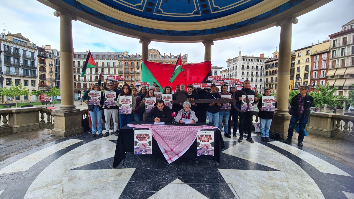 La plataforma Palestinarekin Elkartasuna convoca una marcha nocturna en Pamplona el 15 de mayo