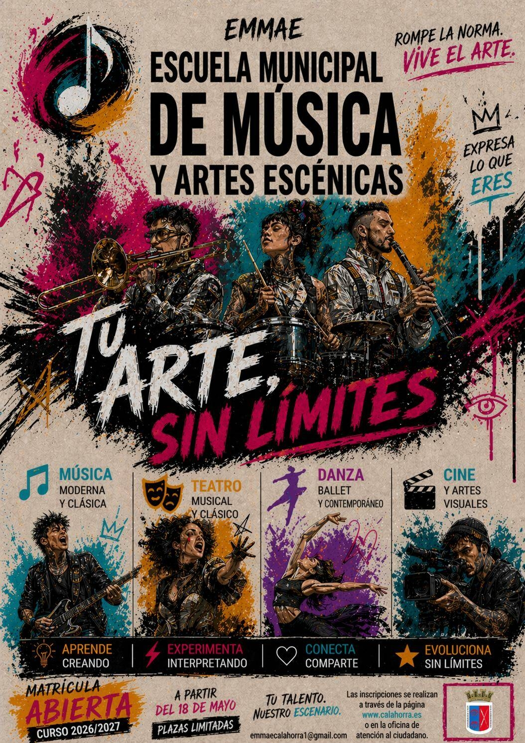 La Escuela Maestro Arroyo de Calahorra abre el plazo de matrícula para su oferta de música, danza, teatro y cine