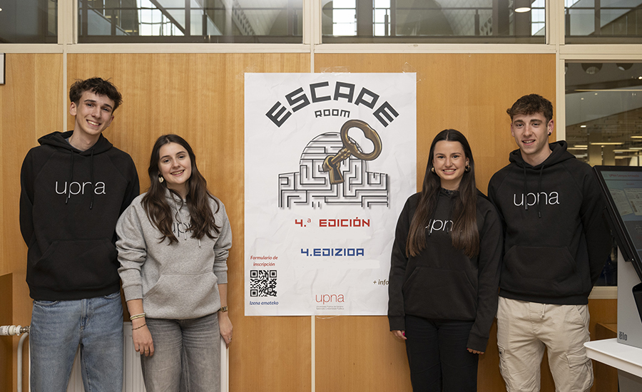 Estudiantes de Ciencia de Datos de la UPNA triunfan en el 'escape room' de la biblioteca