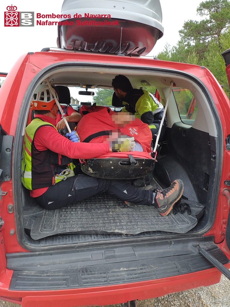 Rescatada una mujer herida cuando practicaba barranquismo en el barranco de Lizibar, en Aizpún