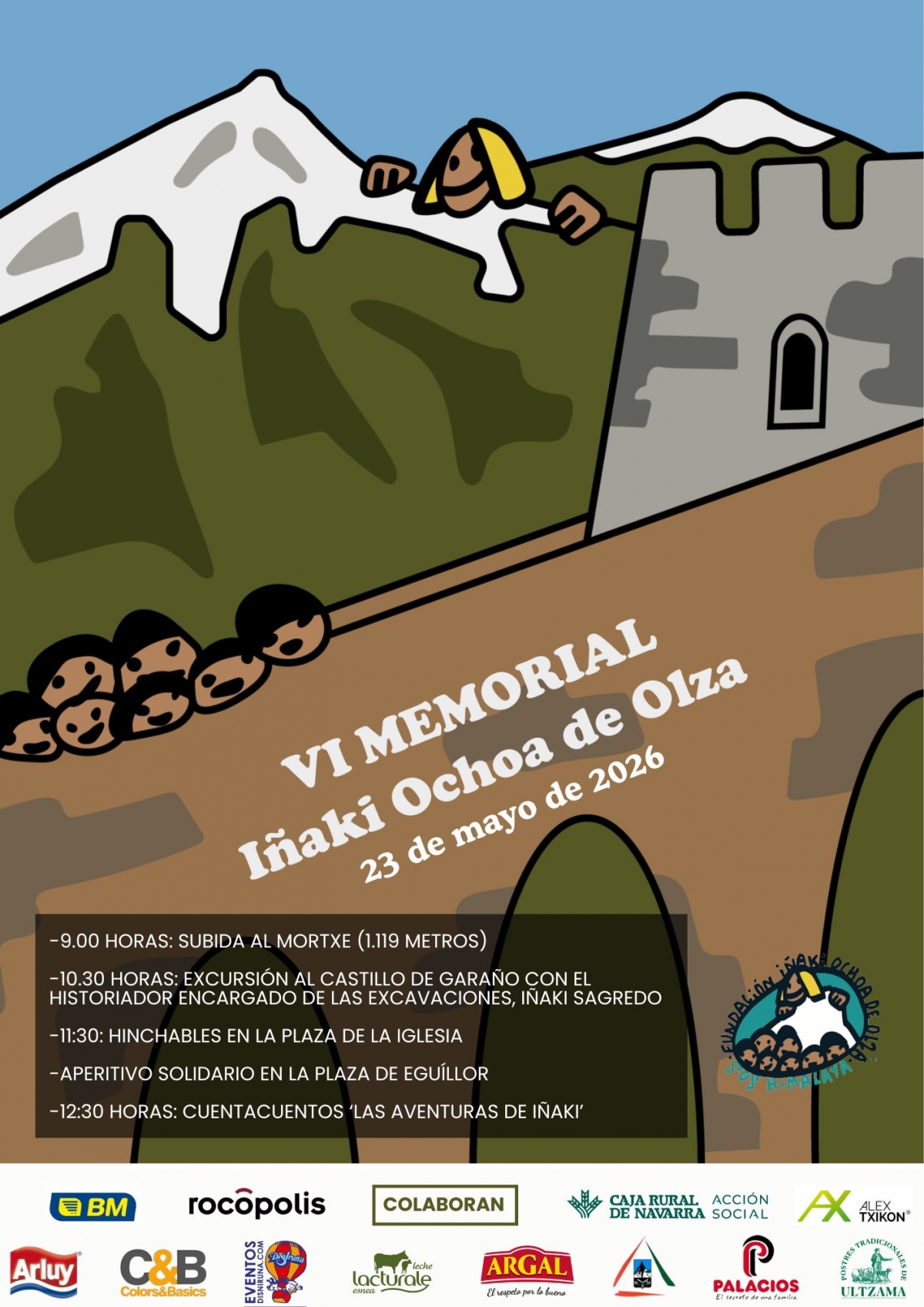Eguíllor celebra el 23 de mayo el VI Memorial Iñaki Ochoa de Olza con rutas al Mortxe y al Castillo de Garaño