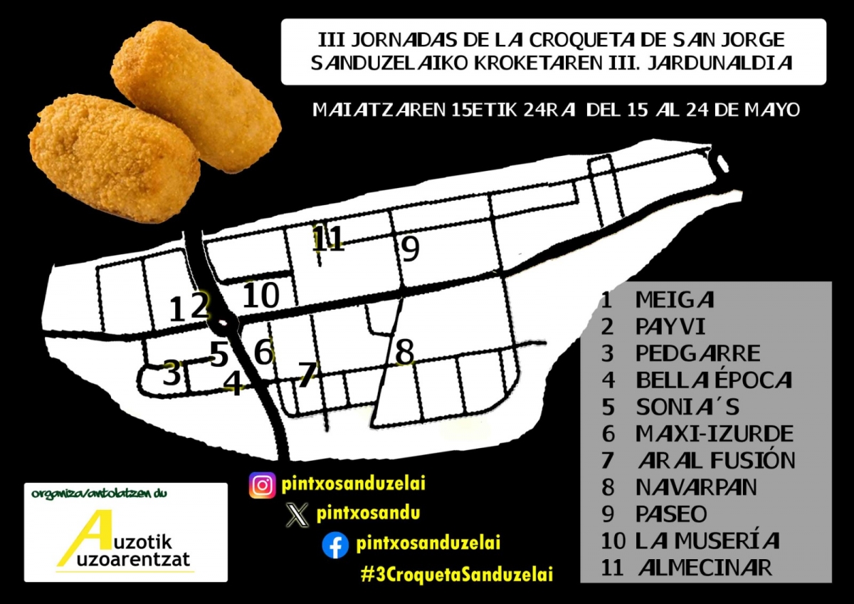 San Jorge se convierte en el barrio de la croqueta: once locales participan en las III Jornadas hasta el 24 de mayo