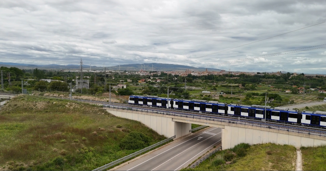 Un tren autónomo sin conductor para el metro de Madrid se prueba en Corella estos días