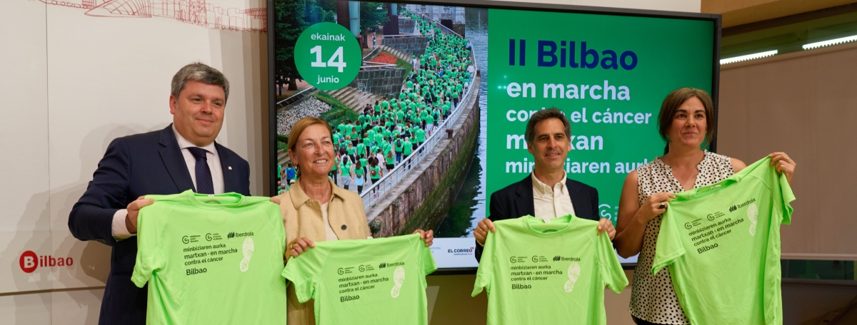 La marcha solidaria Bilbao en marcha contra el cáncer espera reunir a más de 2.500 personas el 14 de junio