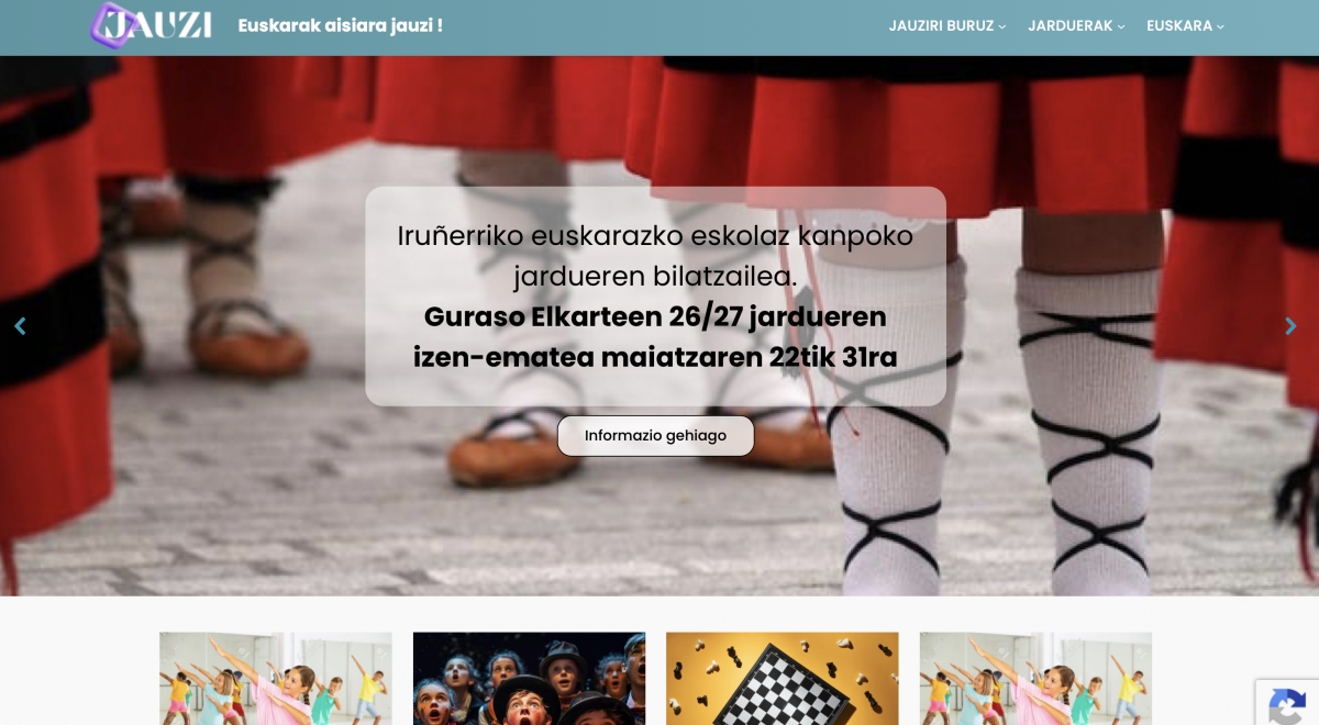 El buscador Jauzi.eus abre el plazo de matrícula para las extraescolares en euskera de diez colegios de la comarca 