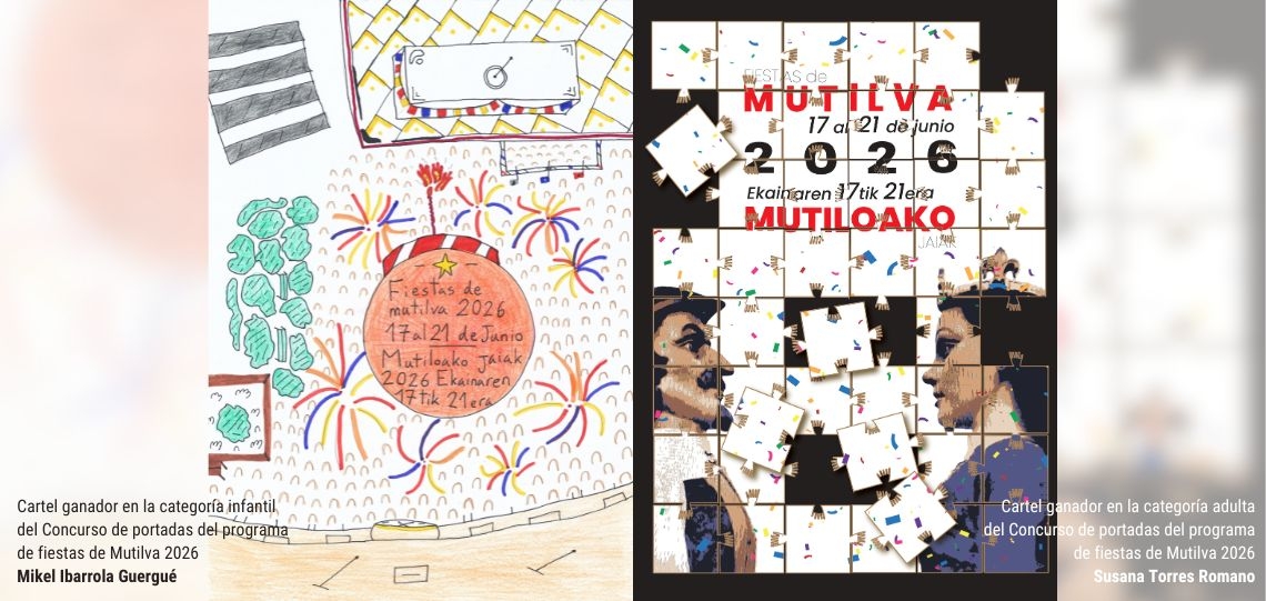 Mikel Ibarrola y Susana Torres ganan el concurso de portadas de las fiestas de Mutilva 2026