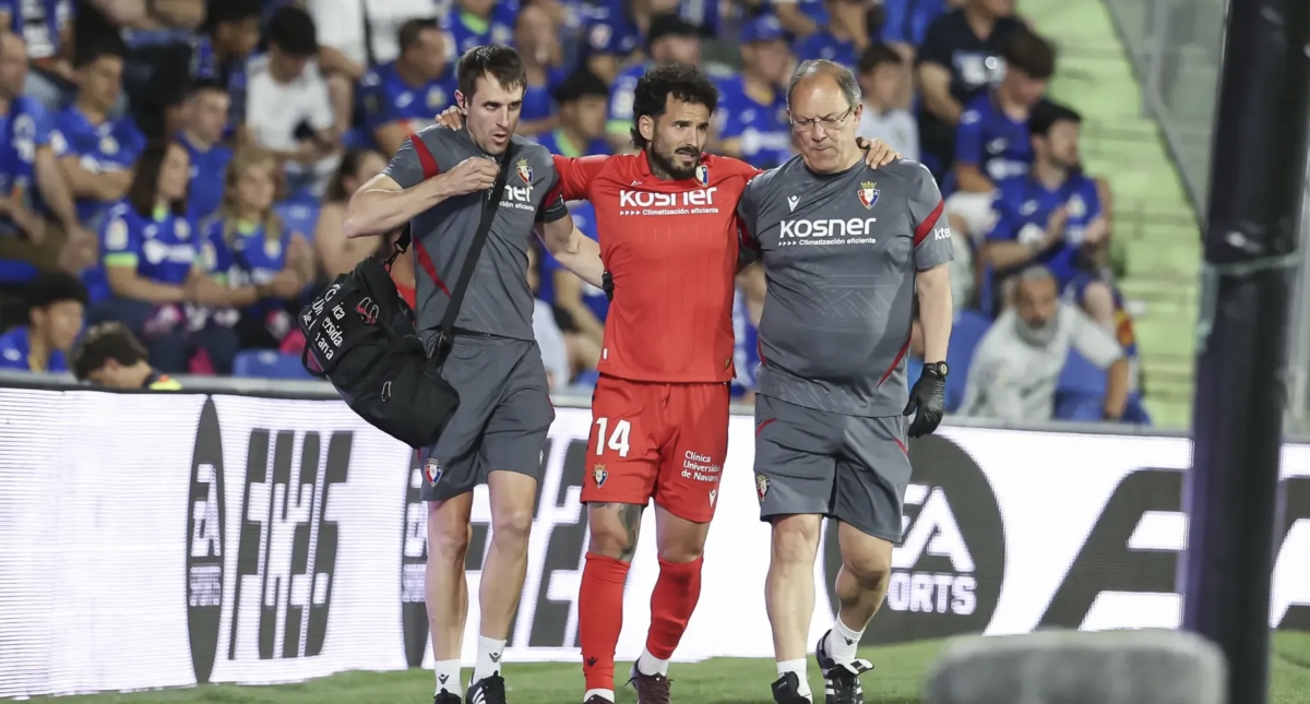 Rubén García resultó lesionado con una torsión de tobillo en Getafe