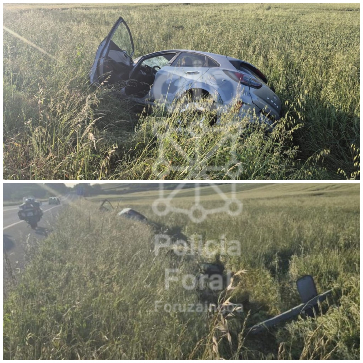 Detienen a un joven en Añezcar por robar un coche, volcar y conducir borracho y sin carné