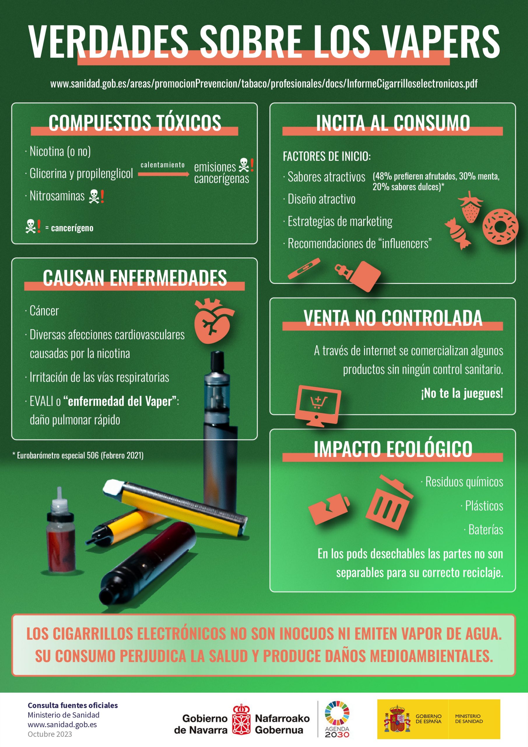 El Centro de Salud de Zizur Mayor alerta sobre los riesgos del vapeo en los jóvenes por el Día Mundial Sin Tabaco