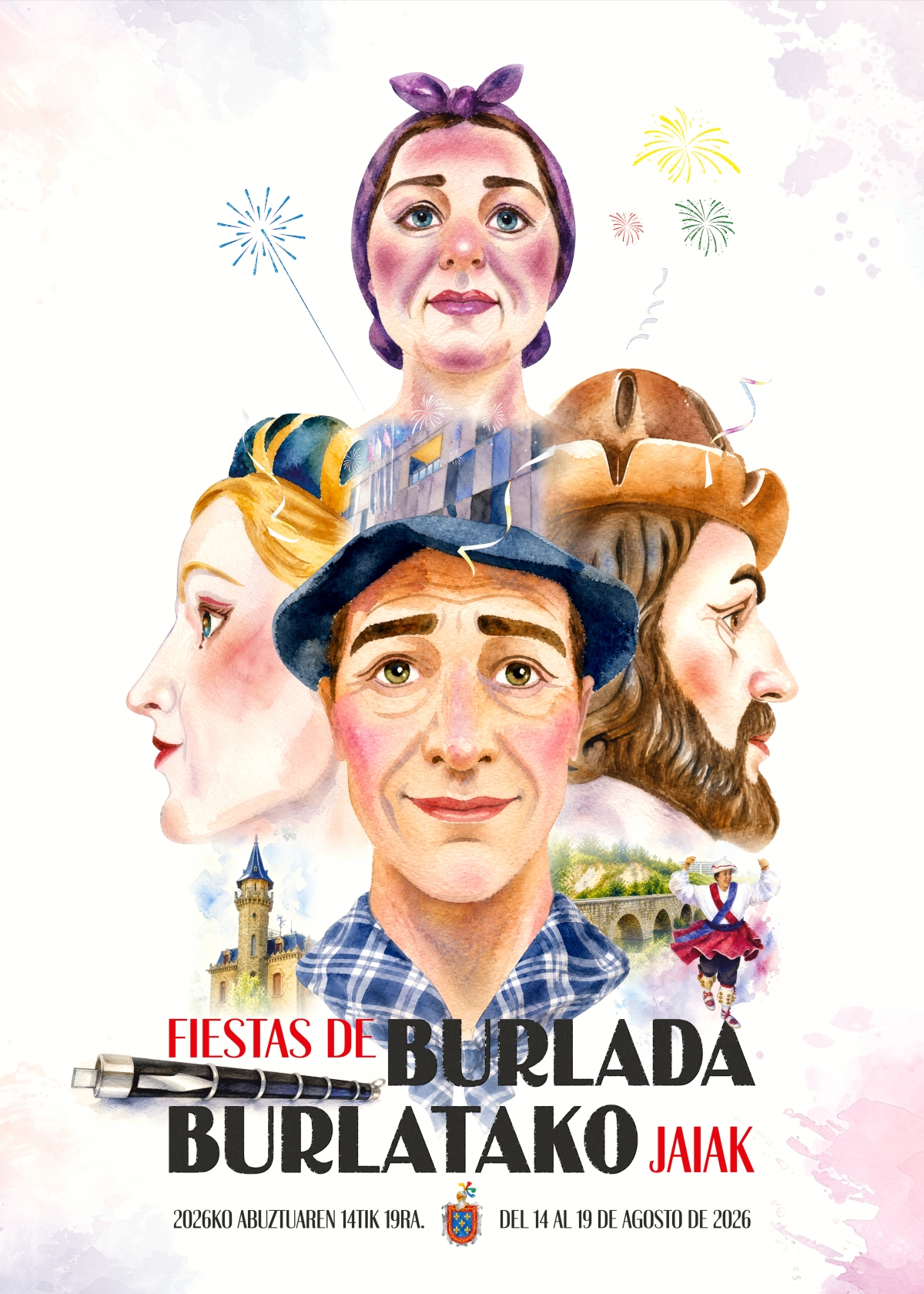 Burlada presenta los tres carteles finalistas para sus fiestas de 2026: la votación popular arranca el 15 de junio