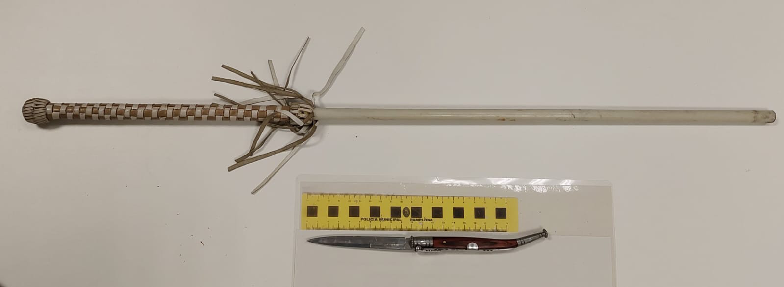 Las denuncias por armas blancas caen un 62% en Pamplona en tres años, según datos de Policía Municipal 