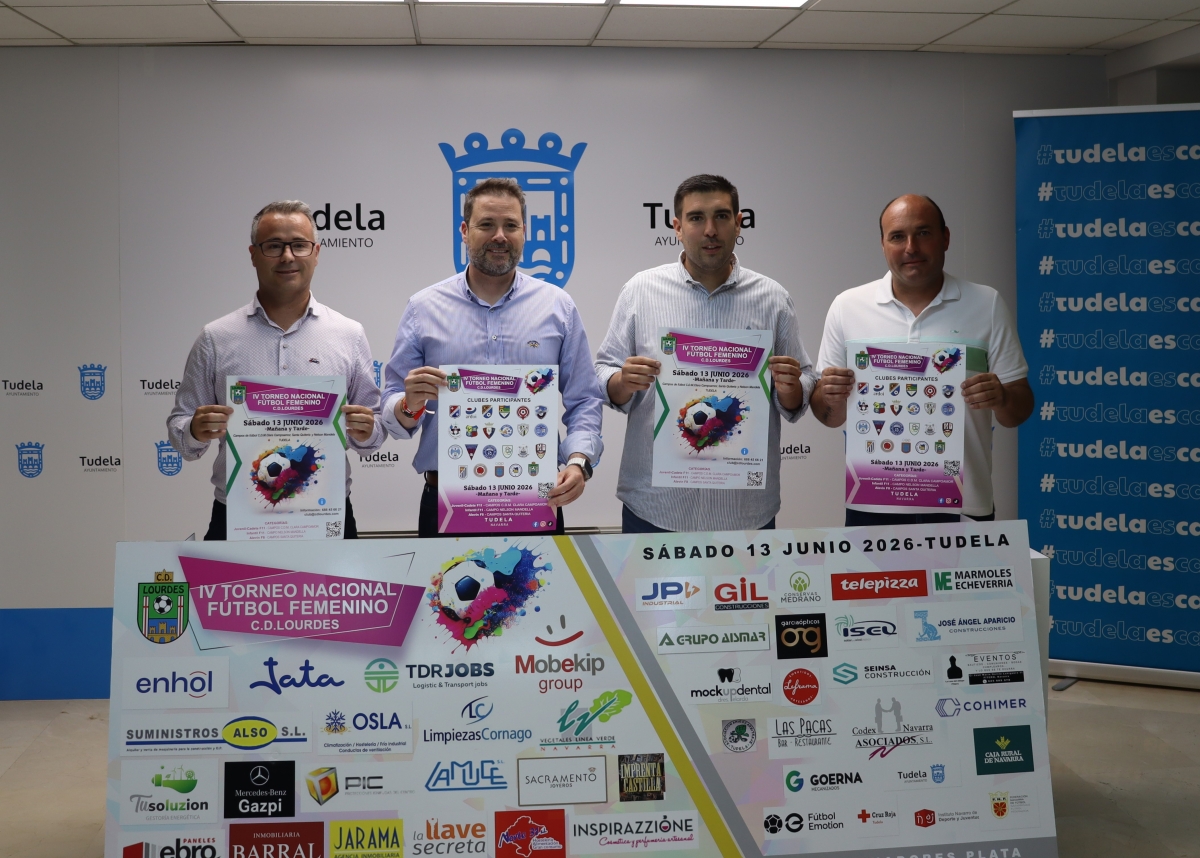 Tudela presenta el IV Torneo Nacional de Fútbol Femenino del C.D. Lourdes con más de 800 jugadoras base