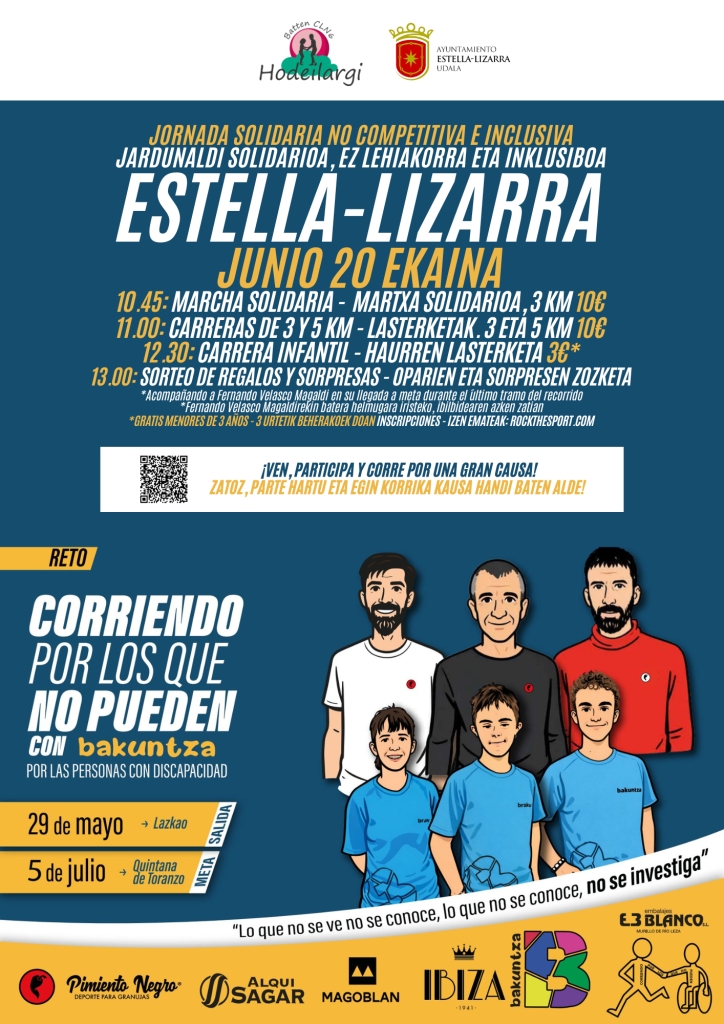 Estella-Lizarra organiza una carrera solidaria el 20 de junio en apoyo a las enfermedades raras e infantiles