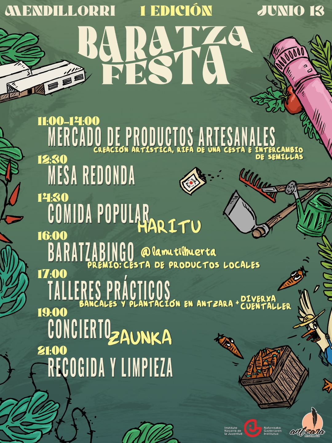 Más de 150 vecinos de Mendillorri impulsan una huerta comunitaria y estrenan la 'Baratza Festa' el 13 de junio