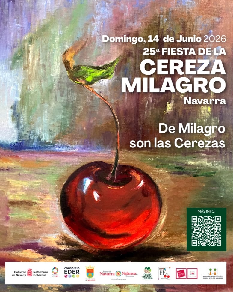 Milagro celebra su XXV Fiesta de la Cereza con homenaje a Protección Civil y previsión de 15.000 visitantes