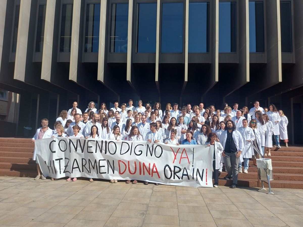La plantilla de Navarrabiomed se moviliza para exigir respaldo presupuestario a su convenio colectivo