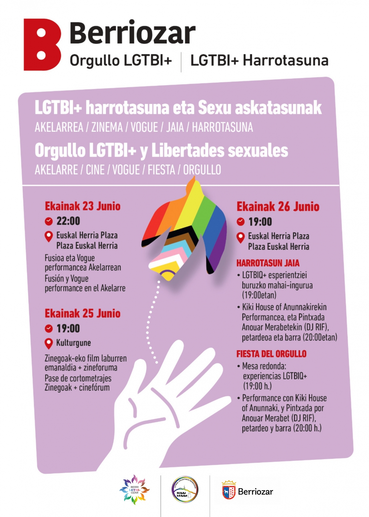 Berriozar celebra el Orgullo con una semana de actividades para reivindicar la diversidad y los derechos LGTBI+