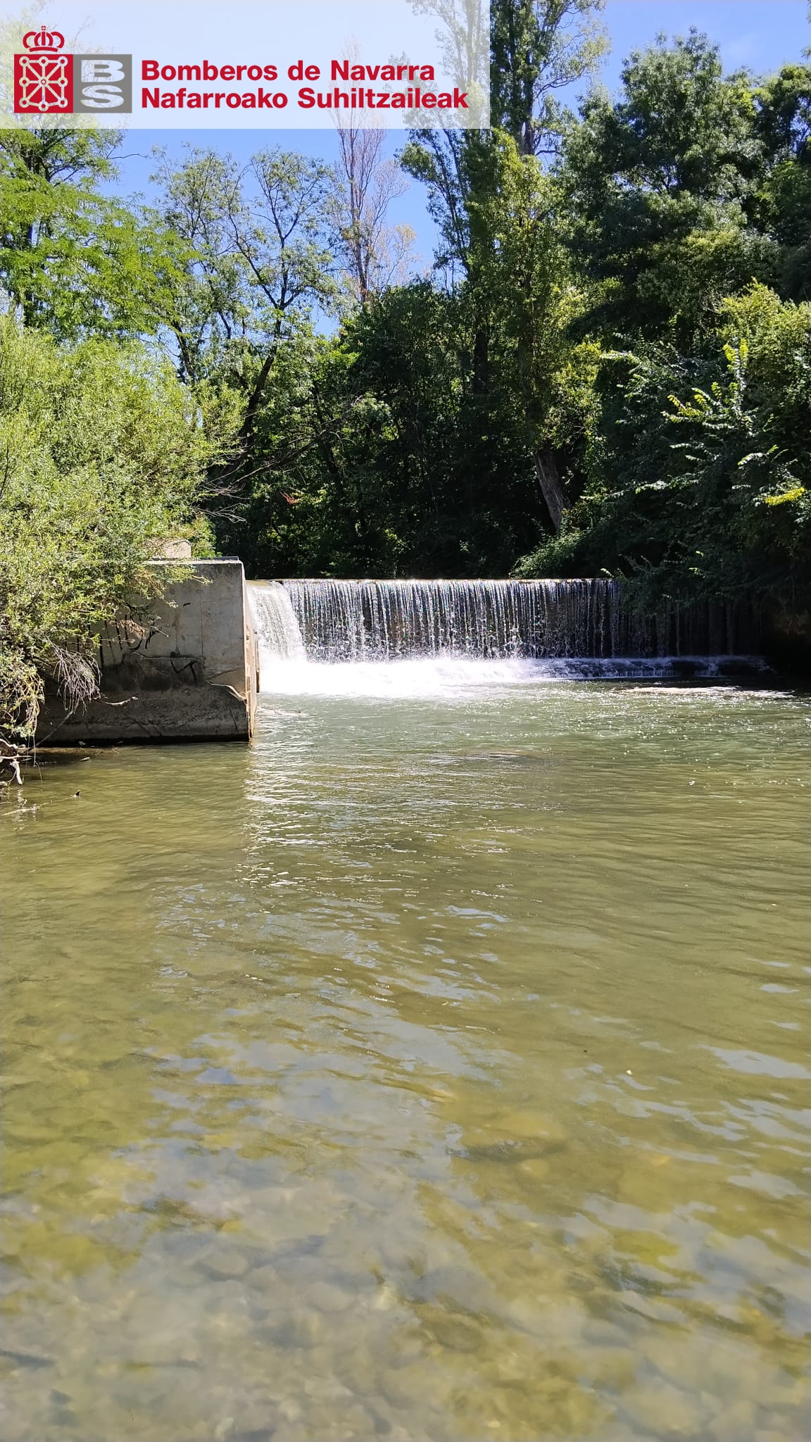 Un joven, de 28 años, muere ahogado en el río Arga tras caer accidentalmente cerca de la presa de Dorraburu