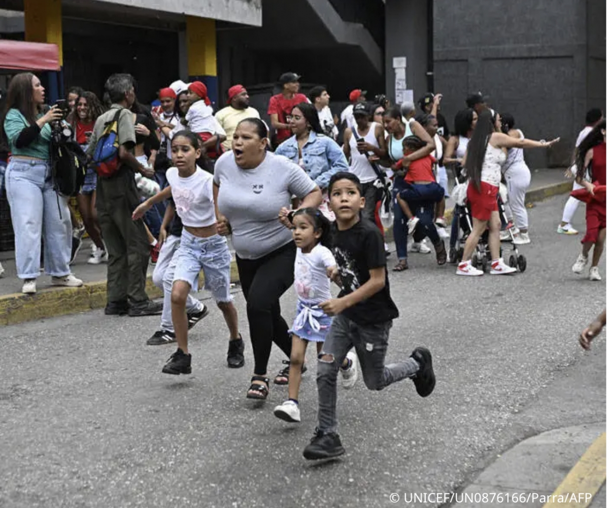 UNICEF alerta de que cerca de cuatro millones de niños están en peligro tras los terremotos que sacudieron Venezuela