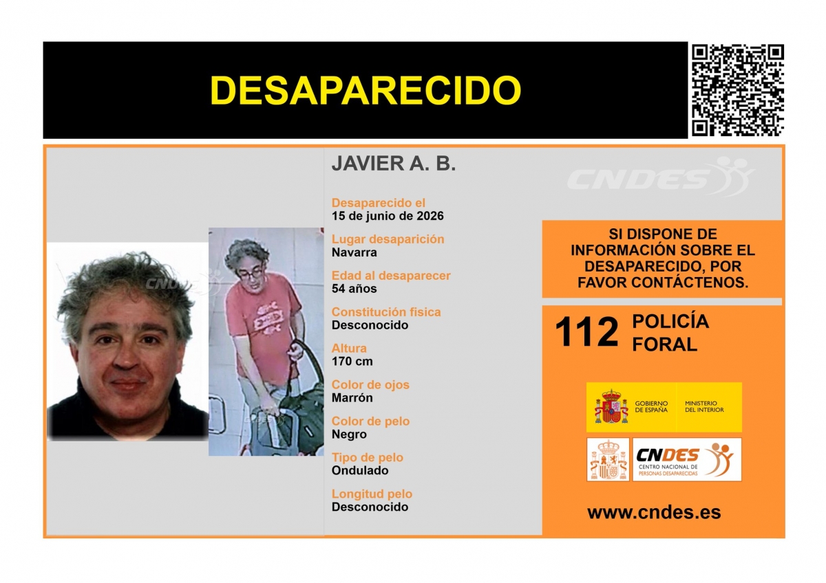 Buscan a un hombre, de 54 años,  desaparecido desde el pasado 15 de junio 