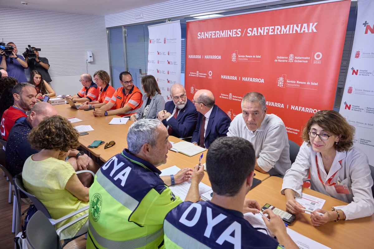 Salud refuerza el dispositivo sanitario por Sanfermines que por primera vez este año atenderá el chupinazo txiki