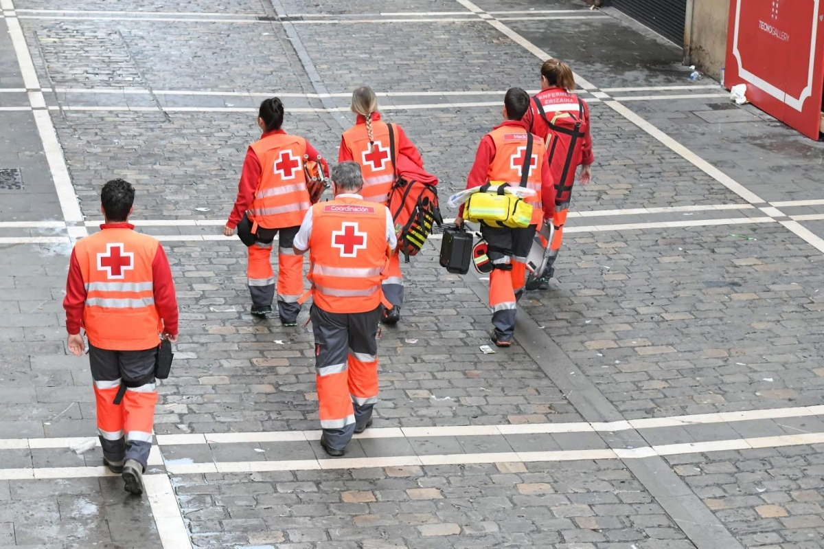 Siete heridos trasladados al hospital, con dos corneados, parte provisional del último encierro de Sanfermines 2026