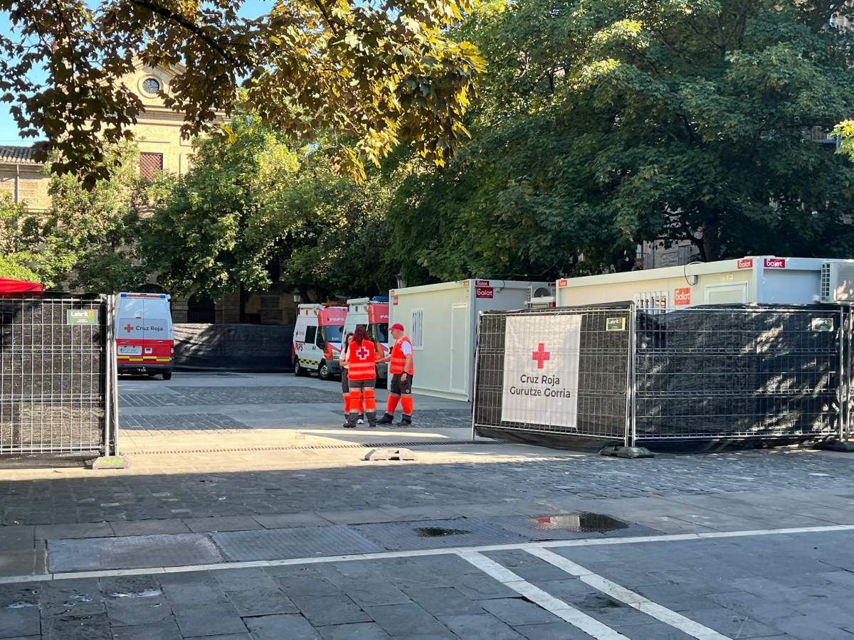 Cruz Roja realizó 31 atenciones durante el primer encierro y 82 en las últimas 24 horas en la vía pública 