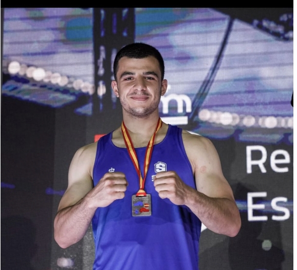 El navarro Saher Hesham Salman, subcampeón de España absoluto de boxeo amateur