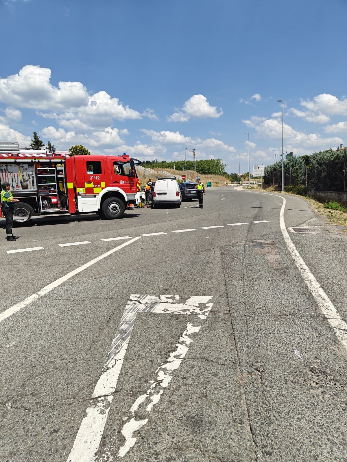 Atienden un accidente en Orkoien por el alcance de una furgoneta a un patinete eléctrico