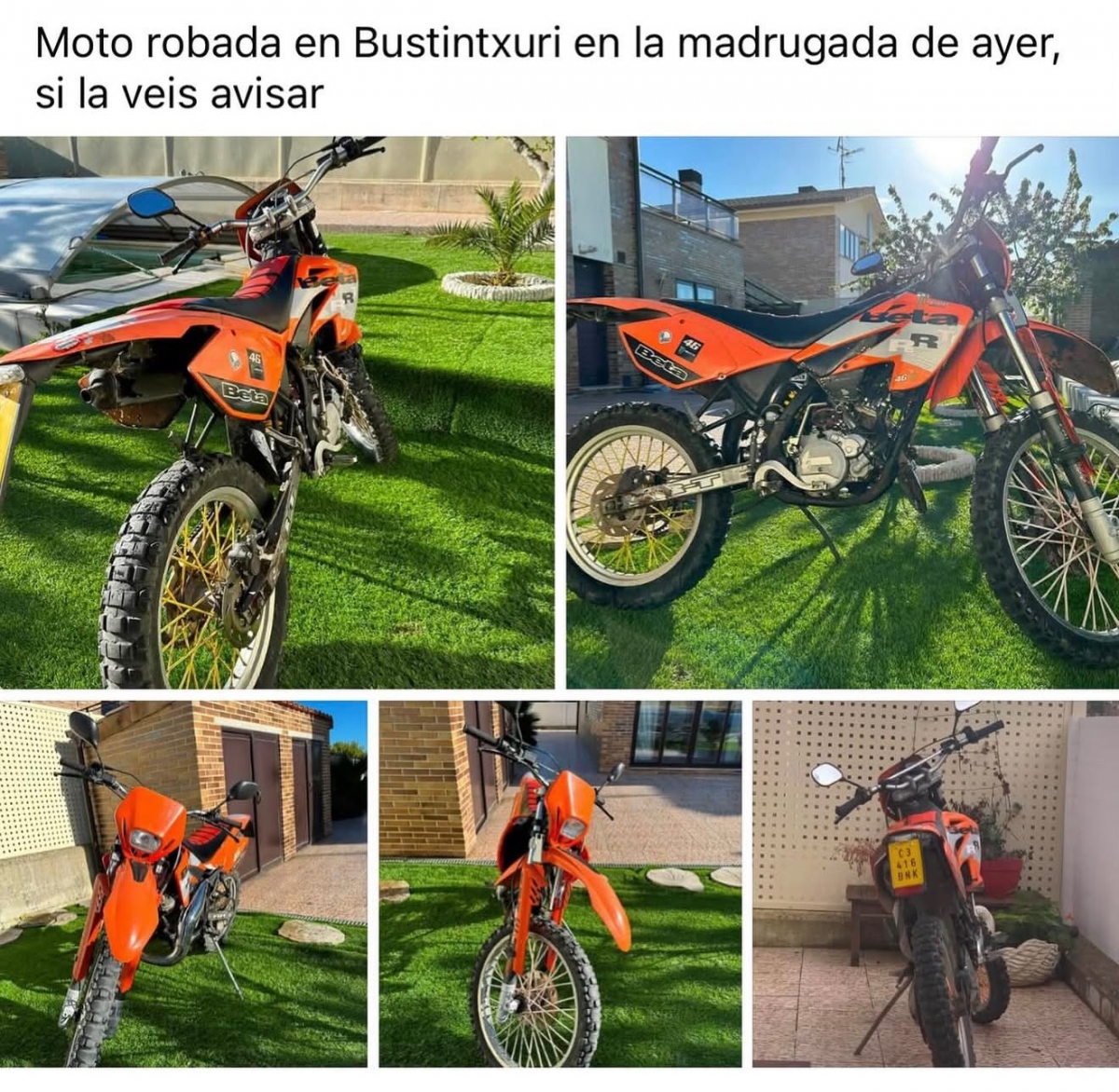 Buscan una moto robada durante la noche en el barrio de Buztintxuri en Pamplona