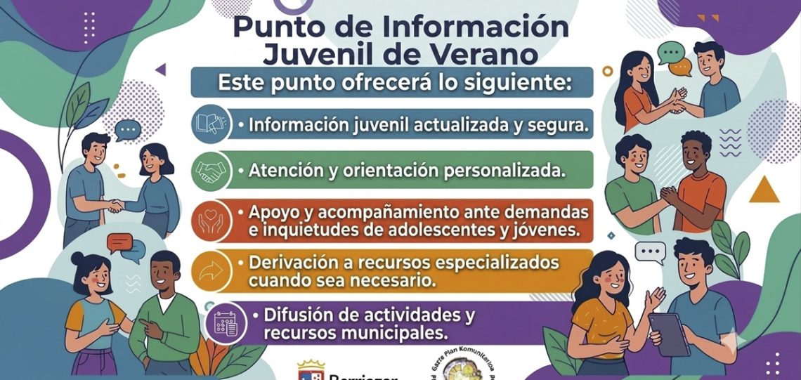 El Punto de Información Juvenil de Berriozar se traslada al Polideportivo Municipal durante este verano