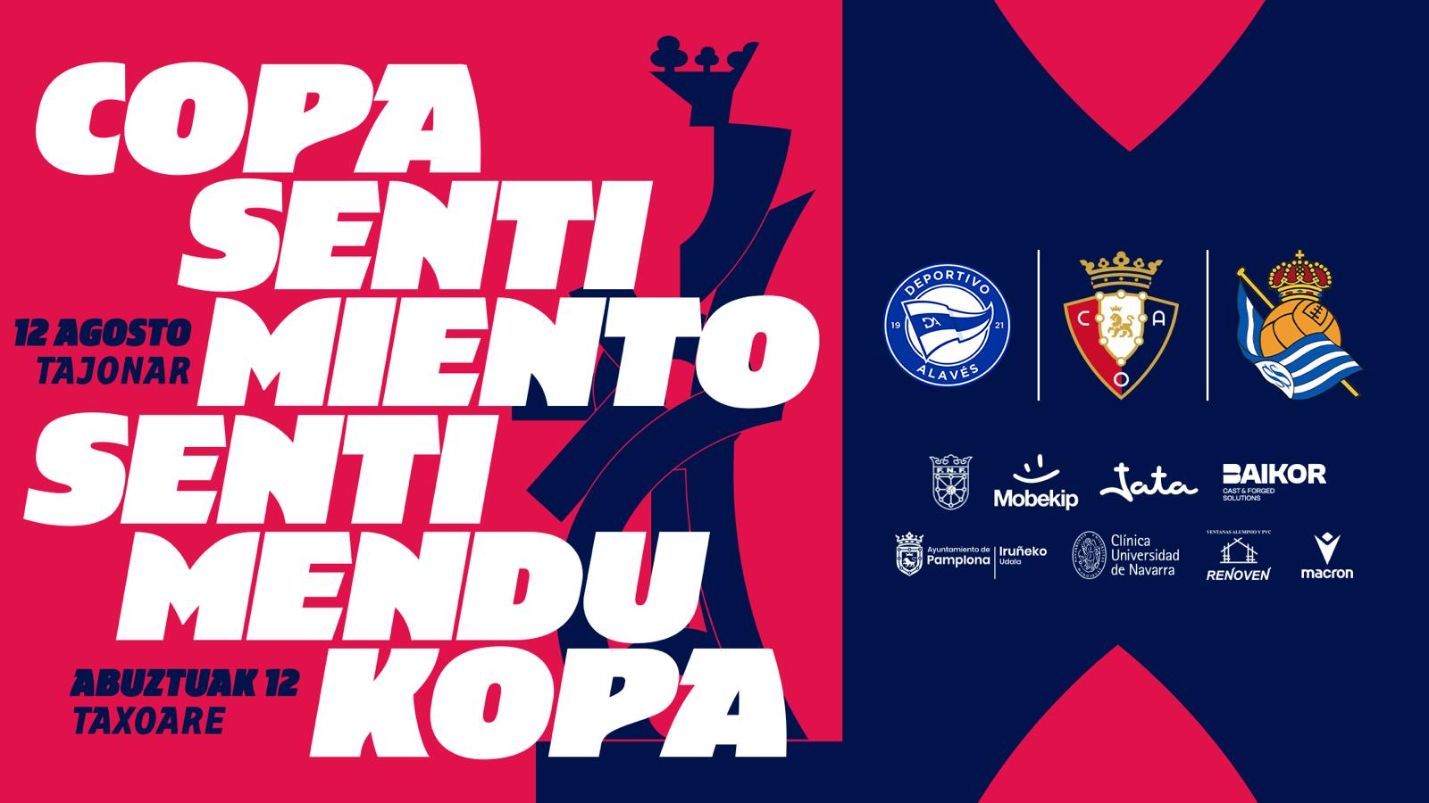 La quinta edición de la Copa Sentimiento reunirá a Osasuna Femenino, Alavés y Real Sociedad en Tajonar