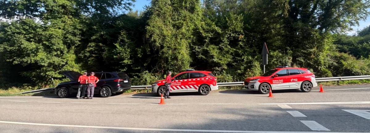 La Policía Foral intensifica los controles en las carreteras de Navarra por la operación salida de agosto