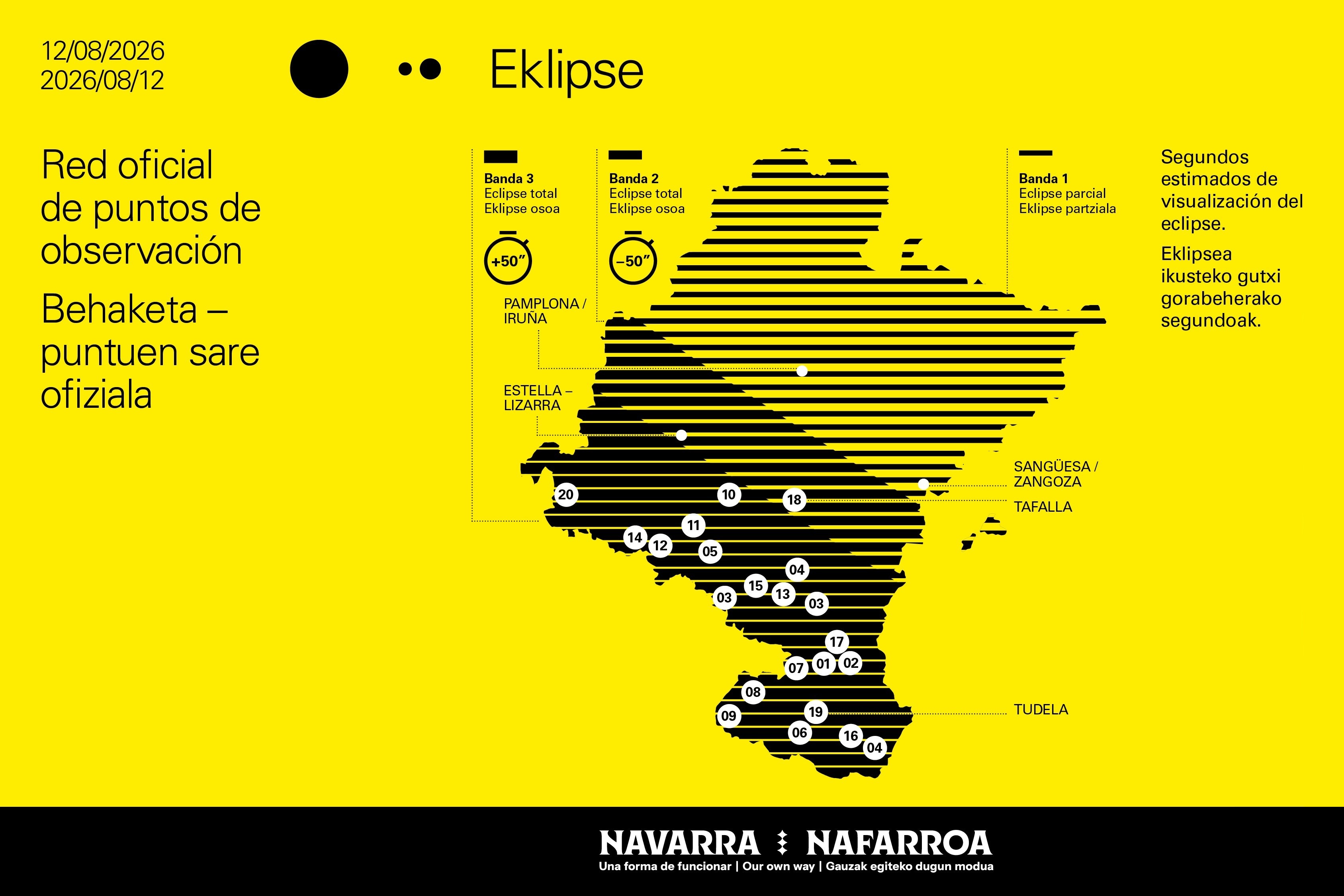 Once de los veinte puntos de observación del eclipse agotan sus entradas