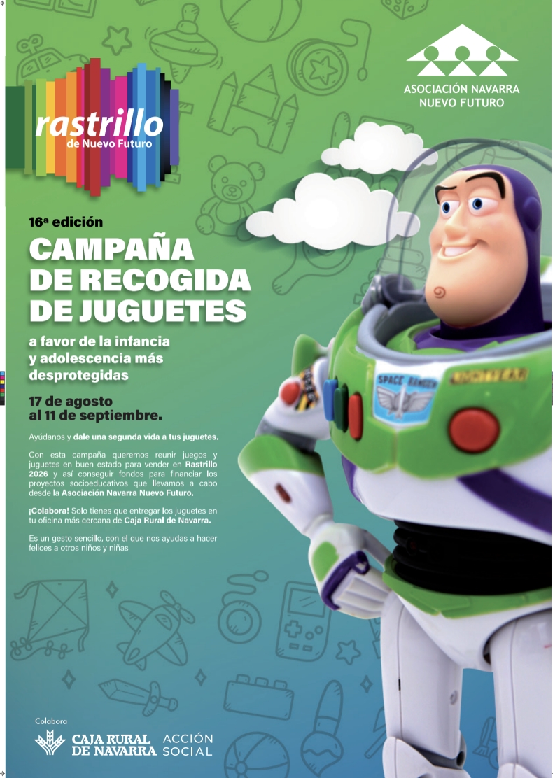 Esta semana comienza la campaña de recogida de juguetes en todas las oficinas de Caja Rural de Navarra