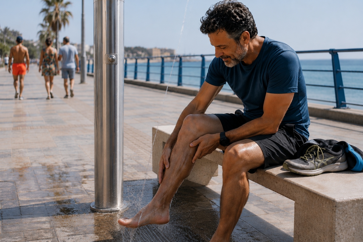 Caminar y refrescar las piernas: claves para evitar molestias vasculares en verano