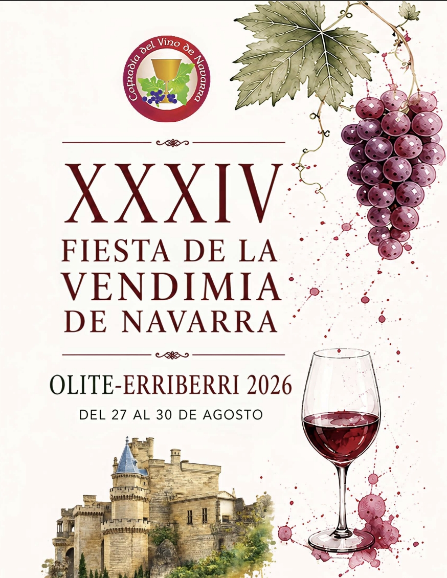 Olite-Erriberri acogerá del 27 al 30 de agosto la XXXIV Fiesta de la Vendimia de Navarra