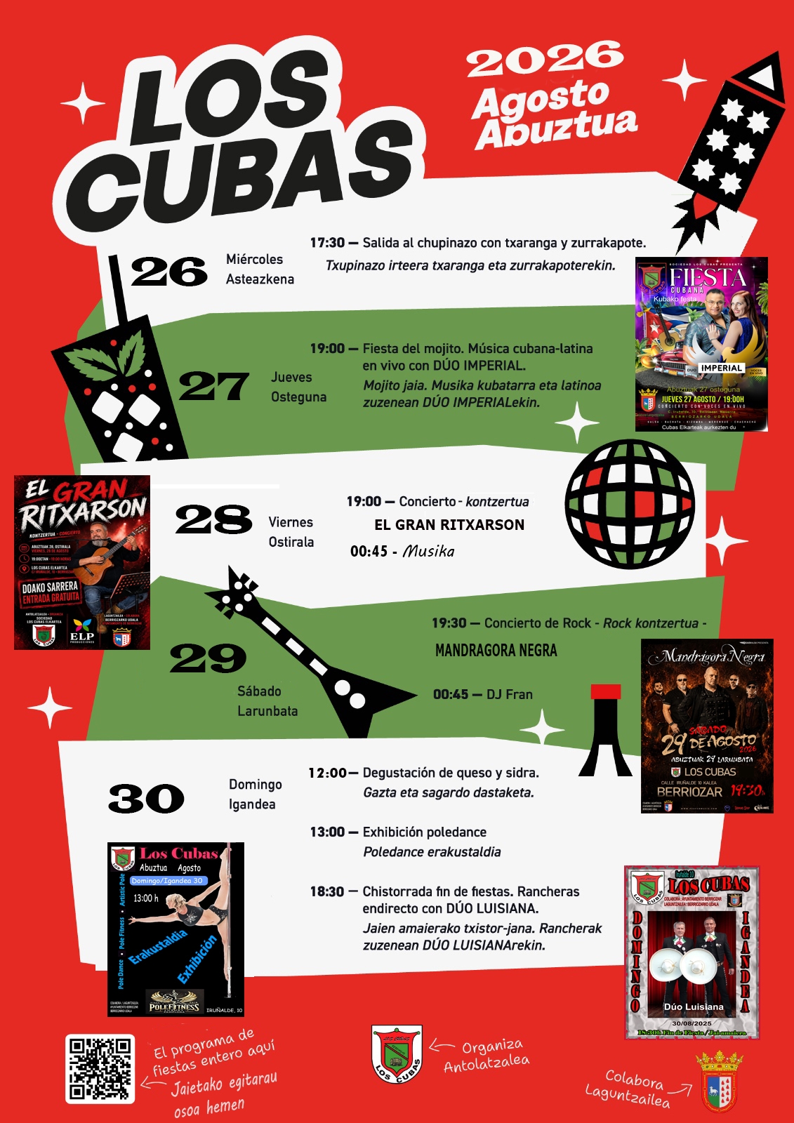 La Peña Los Cubas presenta su programación cultural para las fiestas de Berriozar 2026