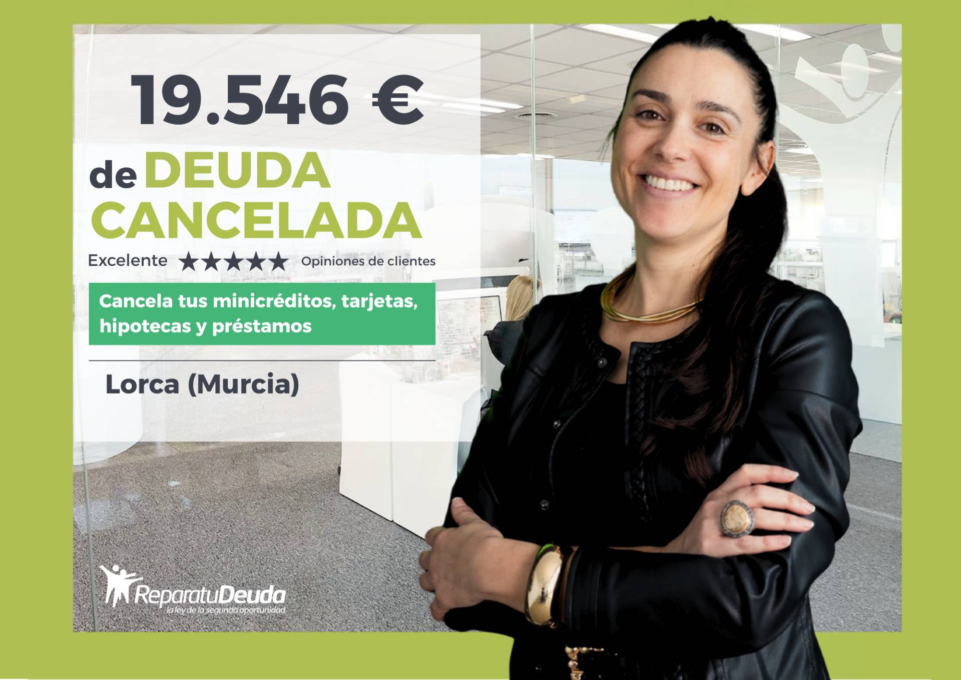 Repara tu Deuda Abogados logra cancelar 19.546 € a un vecino de Lorca (Murcia) con la Ley de Segunda Oportunidad