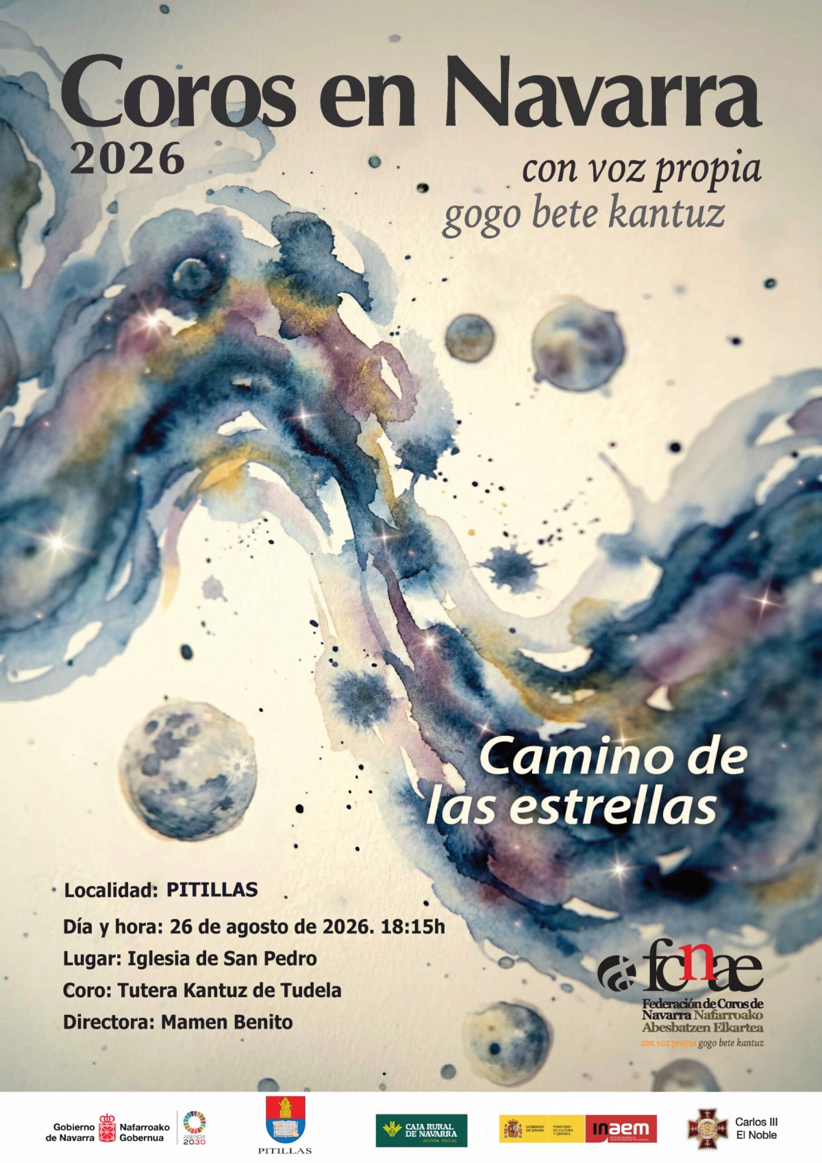 El coro Tutera Kantuz actúa este miércoles en la iglesia de San Pedro de Pitillas 