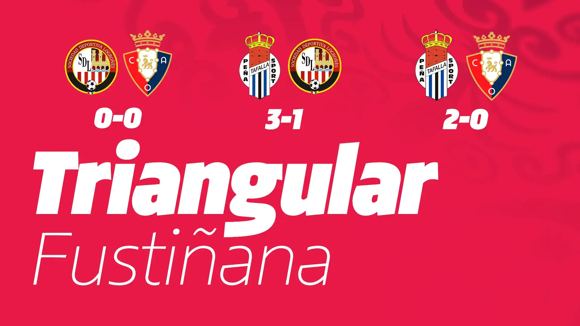 Osasuna Promesas empata con SD Logroñés y cae ante Peña Sport en el triangular disputado en Fustiñana