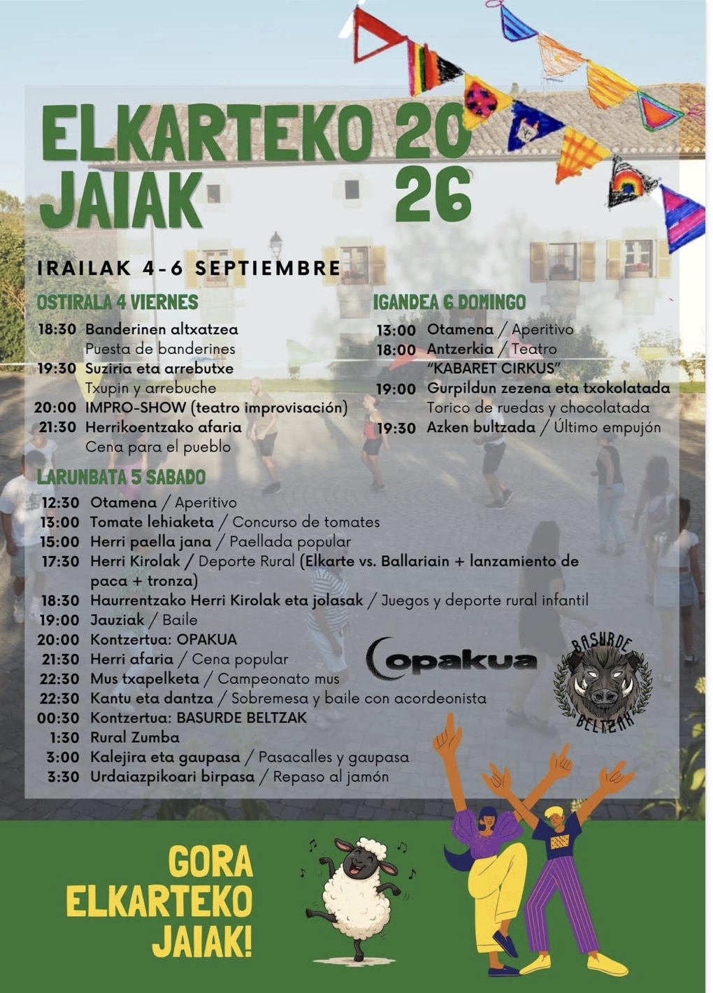 Elkarte se prepara para sus fiestas populares, del 4 al 6 de septiembre